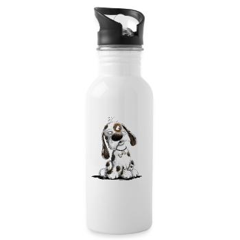 Nope Dog Dire Déclaration - Gourde avec paille intégrée - blanc - Droite