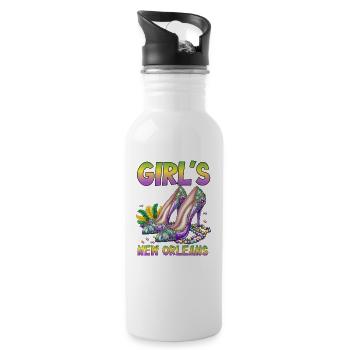 Girls Trip New Orleans 2026 - Trinkflasche mit integriertem Trinkhalm - Weiß - Rechts