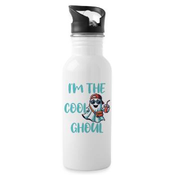 I'm the cool ghost - Water bottle with straw - white - Right