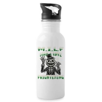 M.I.L.F Man I Love Frightening Halloween - Water bottle with straw - white - Right