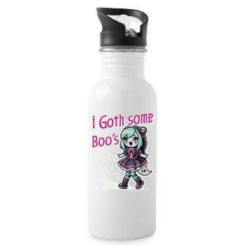 Halloween Goth Girl J’ai des fantômes - Gourde avec paille intégrée - blanc - Droite