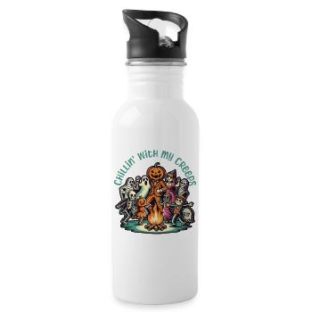 Halloween fun with my creeps - Water bottle with straw - white - Right