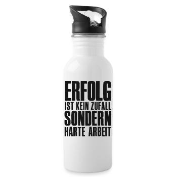Success Saying for Founder Entrepreneur Startup - Water bottle with straw - white - Right