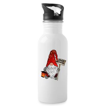 Koch Wichtel Weihnachtsgnom - Trinkflasche mit integriertem Trinkhalm - Weiß - Rechts