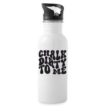 Boulderer Chalk Dirty To Me Bouldern - Trinkflasche mit integriertem Trinkhalm - Weiß - Rechts