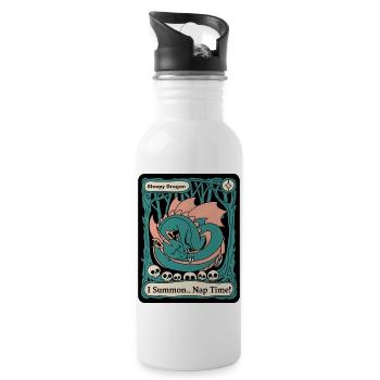 I Summon... Nap Time! - Water bottle with straw - white - Right
