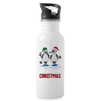 Noël aux Galapagos - Gourde avec paille intégrée - blanc - Droite