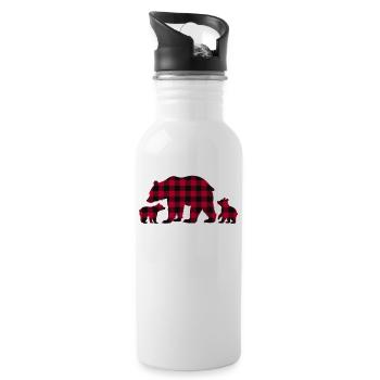 Mama Bear - Trinkflasche mit integriertem Trinkhalm - Weiß - Rechts