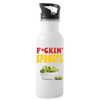 F*CKIN SPROSSEN - NEG DUPREE - Trinkflasche mit integriertem Trinkhalm - Weiß - Rechts