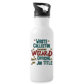 Waste collector Wizard - Trinkflasche mit integriertem Trinkhalm - Weiß - Rechts