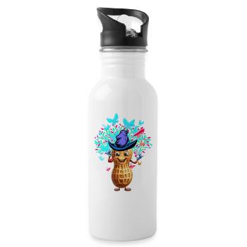 Spring Magic Peanut Peanuts Natural Insects - Water bottle with straw - white - Right