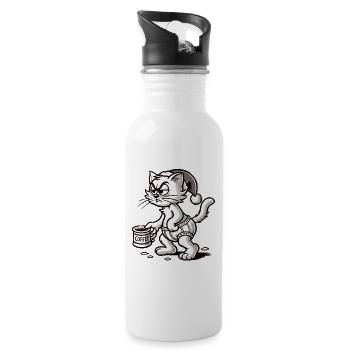 Christmas Coffee Lover - Water bottle with straw - white - Right