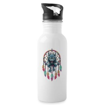 Dreamcatcher Werewolf - Water bottle with straw - white - Right