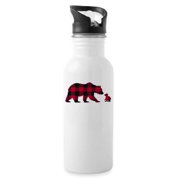 Grandma Bear - Water bottle with straw - white - Right