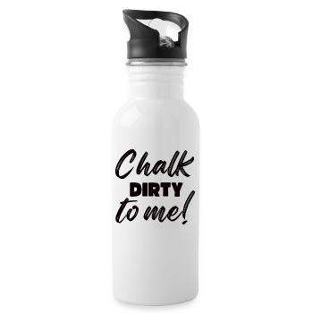 Boulderer Chalk Dirty To Me Bouldern - Trinkflasche mit integriertem Trinkhalm - Weiß - Rechts