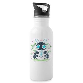 Mothman Bubble Tea - Water bottle with straw - white - Right