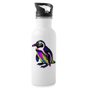 Pingouin - Gourde avec paille intégrée - blanc - Droite