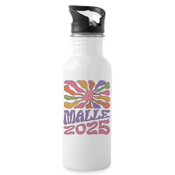 Malle 2025 - Gourde avec paille intégrée - blanc - Droite