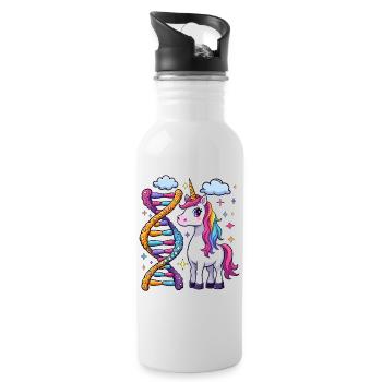 Unicorn DNA - Water bottle with straw - white - Right