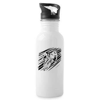 Cyclist - Water bottle with straw - white - Right