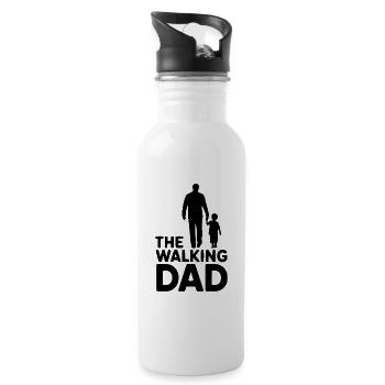 The walking Dad - Trinkflasche mit integriertem Trinkhalm - Weiß - Rechts