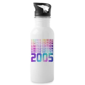 Limited Edition 2005 - Trinkflasche mit integriertem Trinkhalm - Weiß - Rechts
