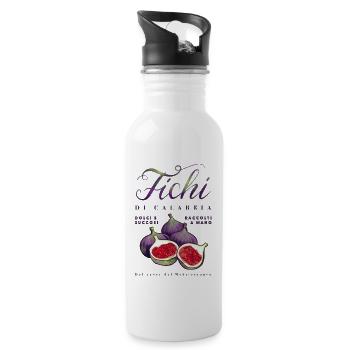 Figs from Calabria - Water bottle with straw - white - Right