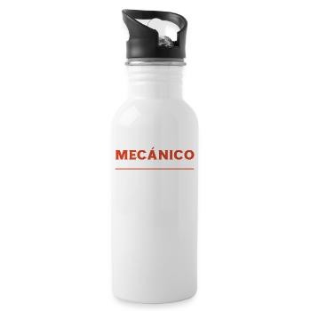 Mechanic Hourly Rate Garage - Water bottle with straw - white - Right