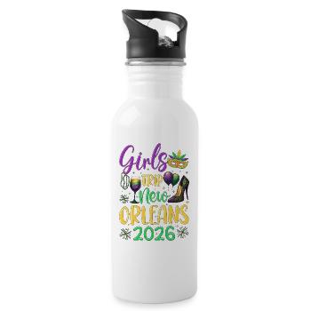 Voyage entre filles à la Nouvelle-Orléans 2026 (Garantie du prix le plus bas) - Gourde avec paille intégrée - blanc - Droite