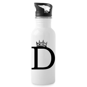 crown D - Water bottle with straw - white - Right