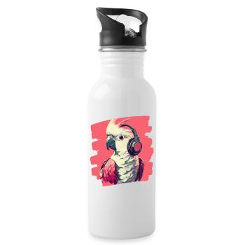 Cockatoo - Water bottle with straw - white - Right