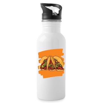 Taco - Trinkflasche mit integriertem Trinkhalm - Weiß - Rechts