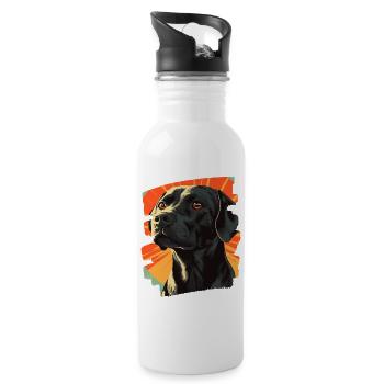 Labrador - Gourde avec paille intégrée - blanc - Droite