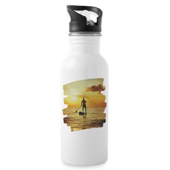 Stand-up paddle SUP - Gourde avec paille intégrée - blanc - Droite