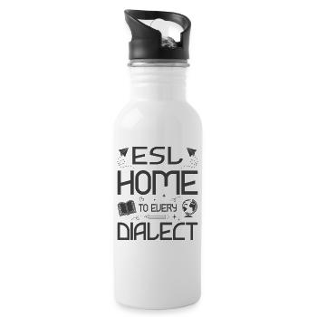 ESL-Lehrer ESL Unterricht - Trinkflasche mit integriertem Trinkhalm - Weiß - Rechts