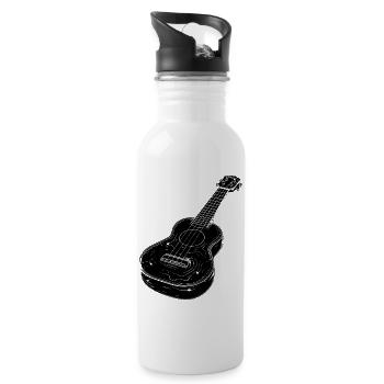 Ukulele Sketch - Water bottle with straw - white - Right