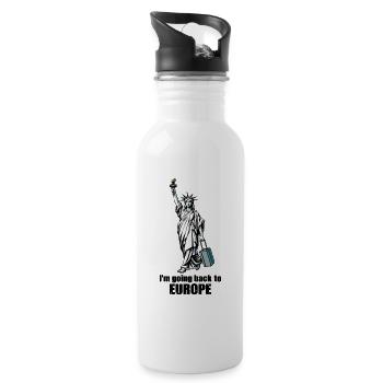 Drôle de Statue de la Liberté États-Unis Amérique Sarcasme - Gourde avec paille intégrée - blanc - Droite