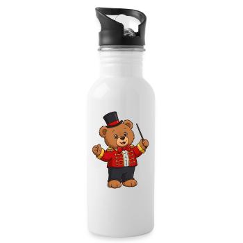 Teddy Bear Directeur du cirque - Gourde avec paille intégrée - blanc - Droite