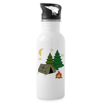 Tente Camping Aventure en plein air Camping Vacances en forêt - Gourde avec paille intégrée - blanc - Droite