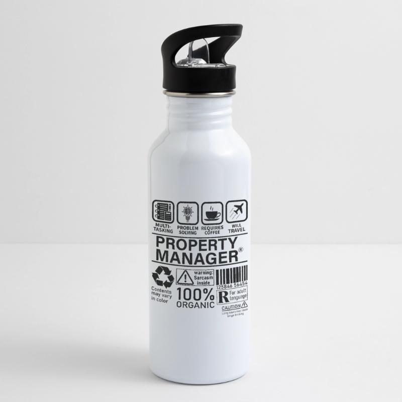 Property Manager Multi Tasking Problem Solving Water bottle with straw