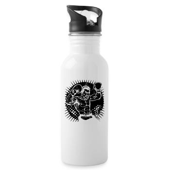 Boxer - Trinkflasche mit integriertem Trinkhalm - Weiß - Rechts