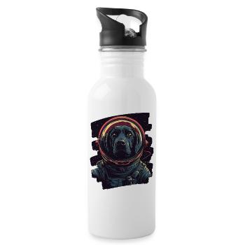 Astronaute du Labrador - Gourde avec paille intégrée - blanc - Droite