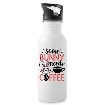 Easter Coffee Drink Easter Coffee - Water bottle with straw - white - Right