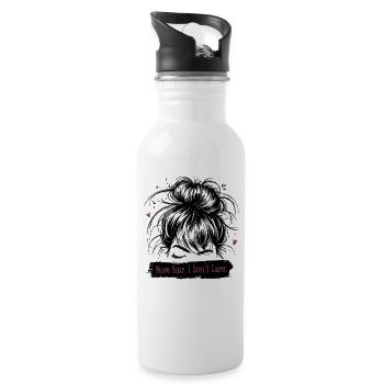 Cheveux de maman Je m’en fiche Maman disant Fête des mères - Gourde avec paille intégrée - blanc - Droite