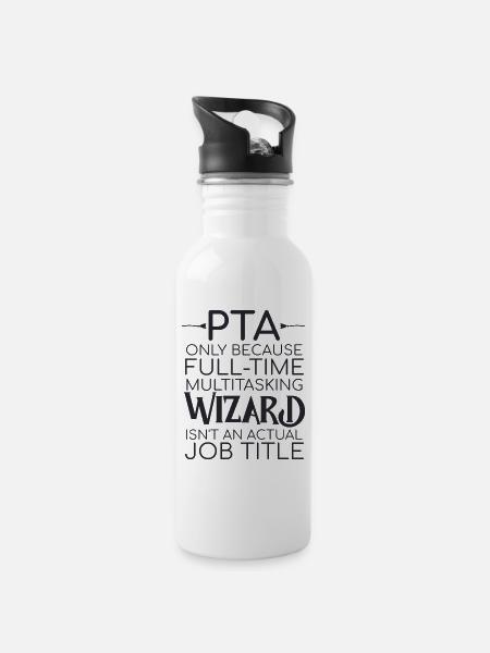 PTA Wizard Apotheke - Trinkflasche mit integriertem Trinkhalm - Weiß