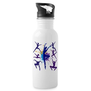Gymnastics Gymnastics Acrobatics Artistic Gymnastics - Water bottle with straw - white - Right