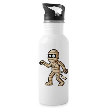 Mummy Comic - Water bottle with straw - white - Right