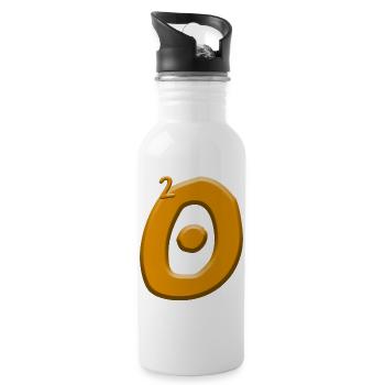 Birthday 20 years - Water bottle with straw - white - Right