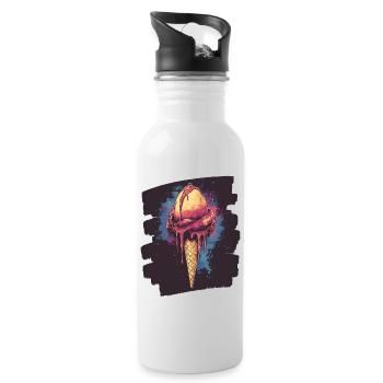 Cream Cream - Water bottle with straw - white - Right