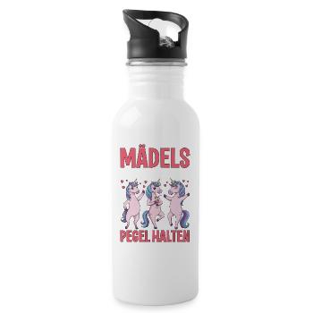 Girls no matter what happens Maintain levels - Water bottle with straw - white - Right